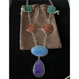 Ross-Simons Multi-Gemstone Sterling Silver Necklace and Bracelet Set